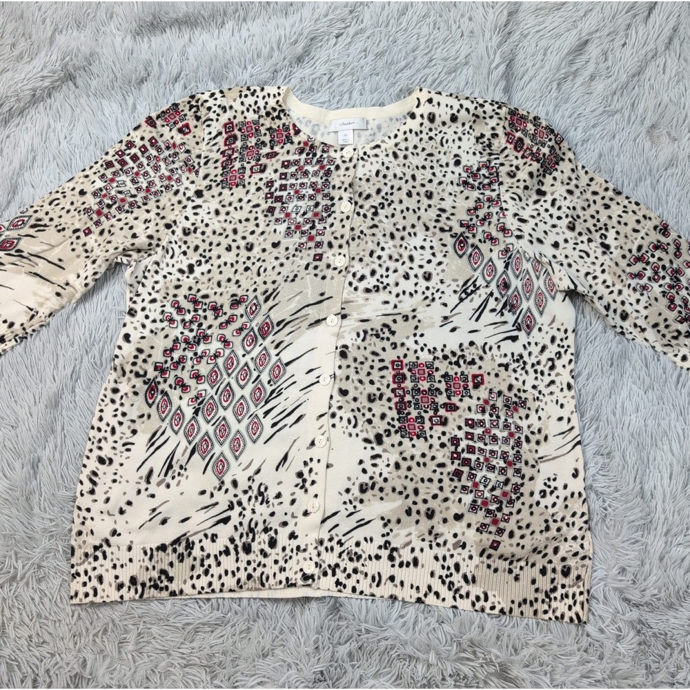 CJ Banks Shirt Womens 2X Animal Print Button Up Soft Lightweight